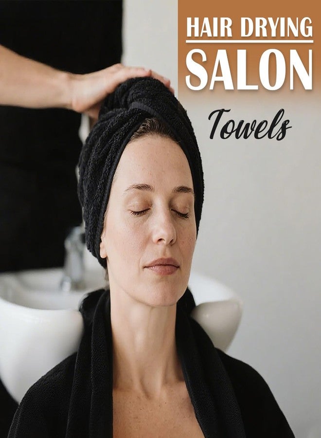 اورايتي مناشف صالون أوريتي، عبوة من 48 منشفة، مناشف صالون شعر من الألياف الدقيقة، مقاس 16 × 29 بوصة، مناشف سوداء فائقة النعومة والامتصاص، مناسبة للاستخدام في الصالونات، واليدين، والصالات الرياضية، والحمامات، والمنتجعات الصحية، والعناية بالشعر في المنزل، غير مقاومة للمبيضات. - Image 2